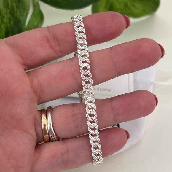 Pandora Jewelry - NEW Pandora Pavé Cuban Chain Bracelet, 7.9” Length